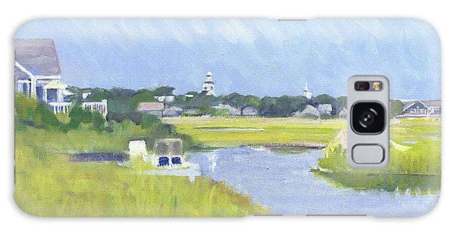 Nantucket Yacht Basin Galaxy S8 Case featuring the painting Nantucket Yacht Basin by Candace Lovely