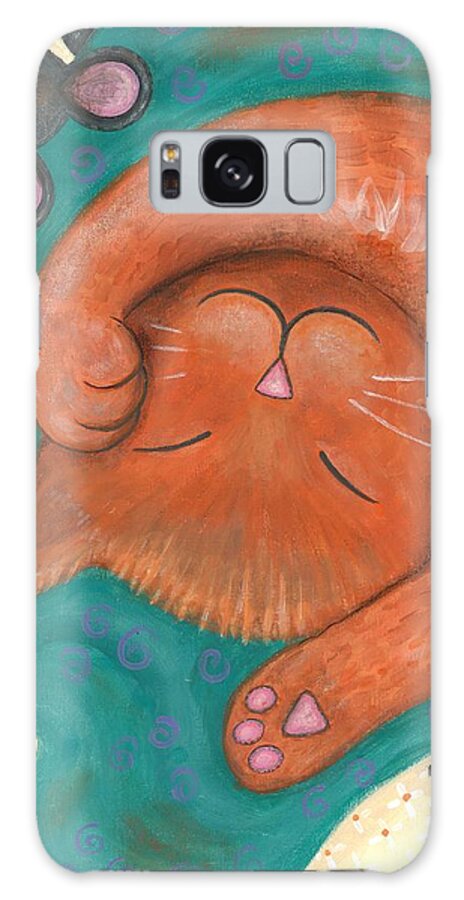 Cat Galaxy Case featuring the painting Nap Time by Carol Neal