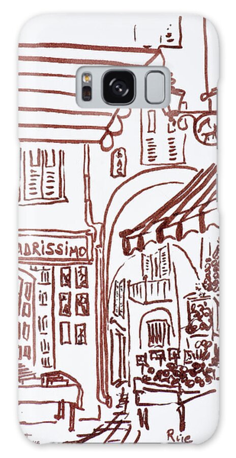 Architecture Galaxy Case featuring the photograph Narrow Streets Of Rue Dominique Conte by Richard Lawrence