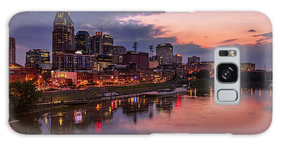 Neon Galaxy Case featuring the photograph Nashville Evening by Diana Powell