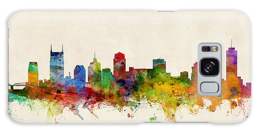 Watercolour Galaxy Case featuring the digital art Nashville Tennessee Skyline by Michael Tompsett