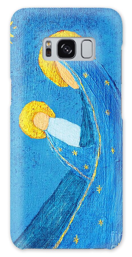 Christmas Galaxy S8 Case featuring the photograph Nativity in Blue by Pattie Calfy