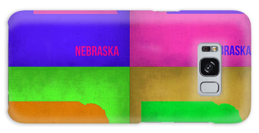 Nebraska Map Galaxy Case featuring the painting Nebraska Pop Art Map 1 by Naxart Studio