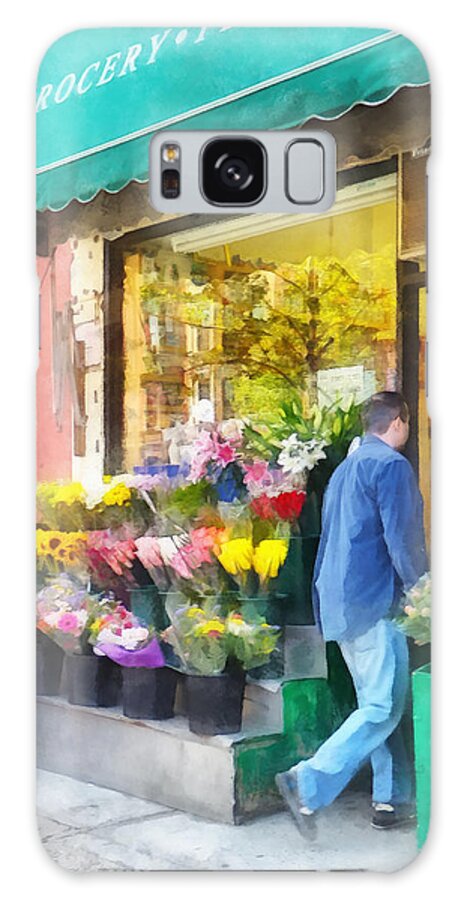 Flower Shop Galaxy S8 Case featuring the photograph Hoboken NJ - Neighborhood Flower Shop by Susan Savad