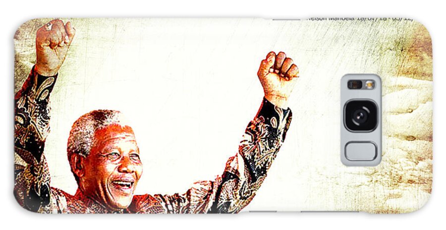 Nelson Mandela Galaxy Case featuring the photograph Nelson Mandela by Spikey Mouse Photography