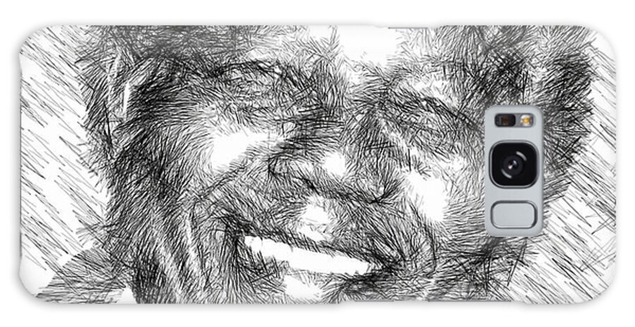 Nelson Mandela Galaxy Case featuring the digital art Nelson Mandela by Rafael Salazar