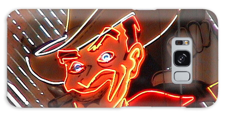 Cowboy Galaxy S8 Case featuring the photograph Neon Cowboy of Las Vegas by Duane McCullough