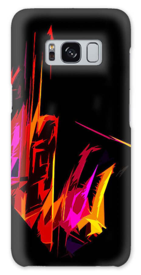 Music Galaxy S8 Case featuring the digital art Neon Sax by Terry Fiala