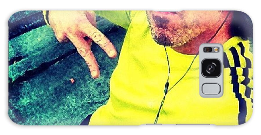 Nicklucey Galaxy Case featuring the photograph Nerd In Neon /// #running #selfie by Nick Lucey