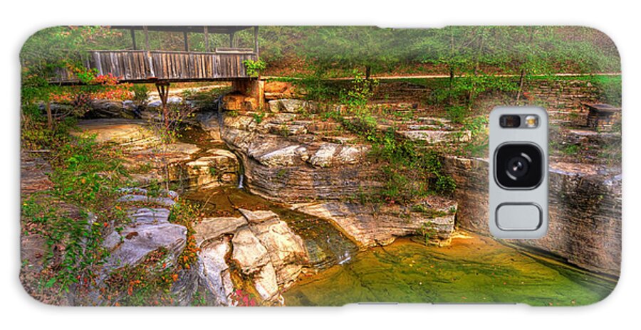 America Galaxy Case featuring the photograph Covered Bridge in Spring - Ponca Arkansas by Gregory Ballos