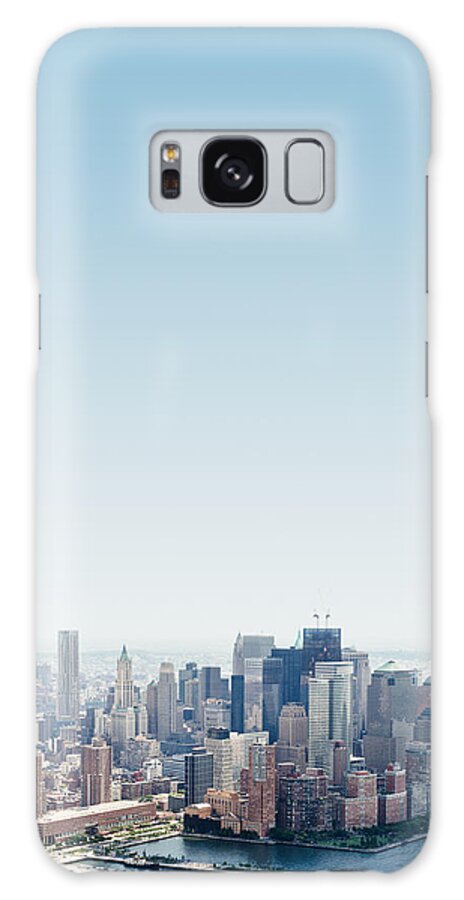 Lower Manhattan Galaxy Case featuring the photograph New York City Skyline From The by Franckreporter