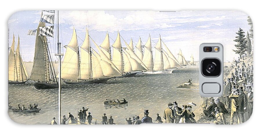 New York Yacht Club Regatta 1869 Galaxy S8 Case featuring the photograph New York Yacht Club Regatta 1869 by Padre Art
