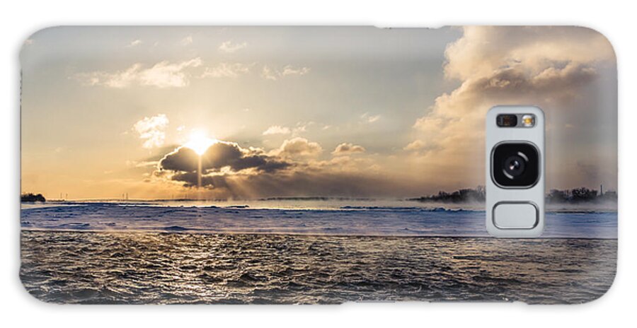 Landscape Galaxy Case featuring the photograph Niagara River Winter Sunrise by Chris Bordeleau