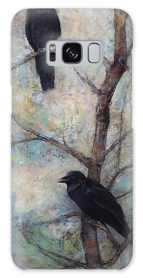 Ravens Galaxy Case featuring the painting Night Watch - Ravens by Lori McNee