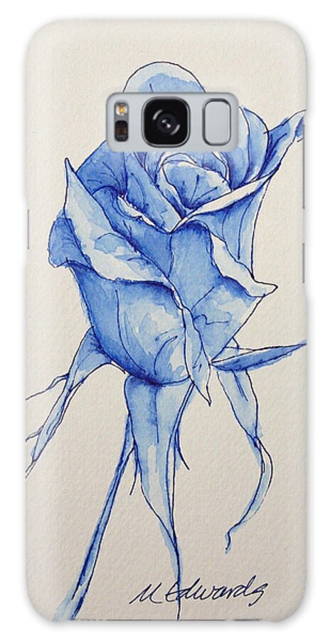 Rose Galaxy S8 Case featuring the drawing Niki's Rose by Marna Edwards Flavell
