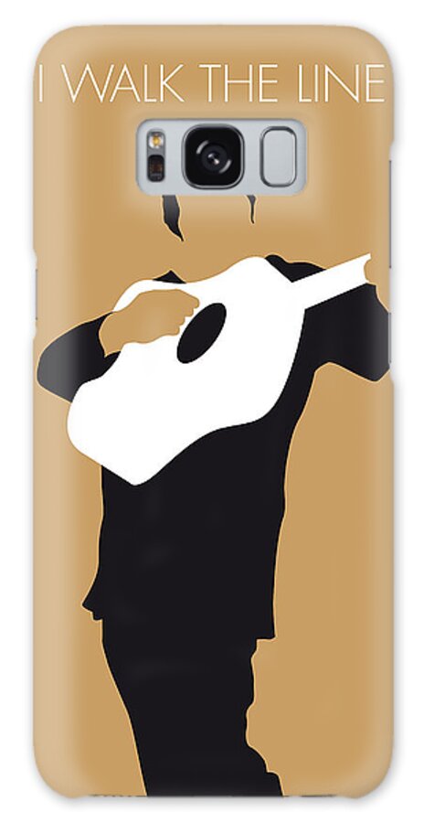 Johnny Galaxy Case featuring the digital art No010 MY Johnny Cash Minimal Music poster by Chungkong Art