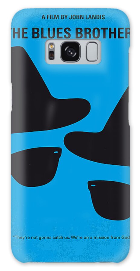 Blues Galaxy Case featuring the digital art No012 My blues brother minimal movie poster by Chungkong Art