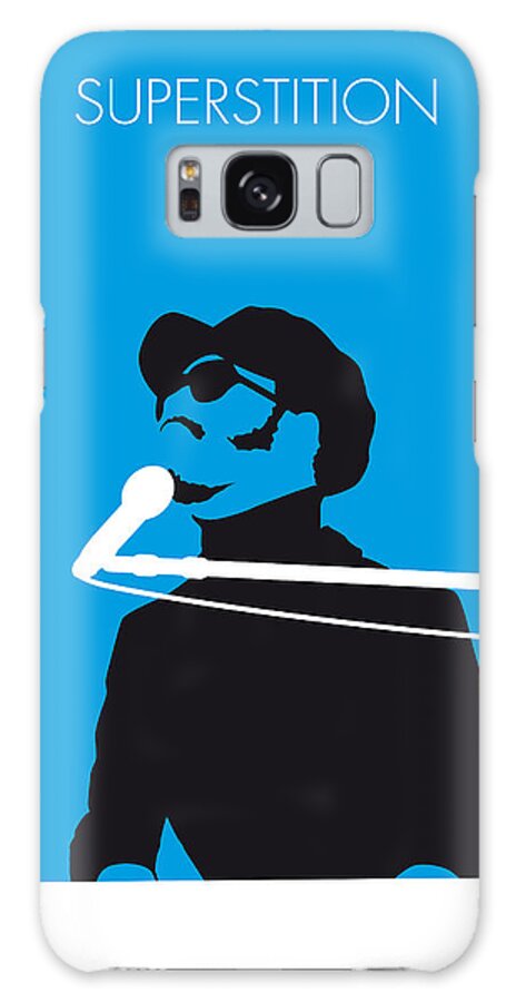 Stevie Wonder Galaxy Case featuring the digital art No039 MY STEVIE WONDER Minimal Music poster by Chungkong Art