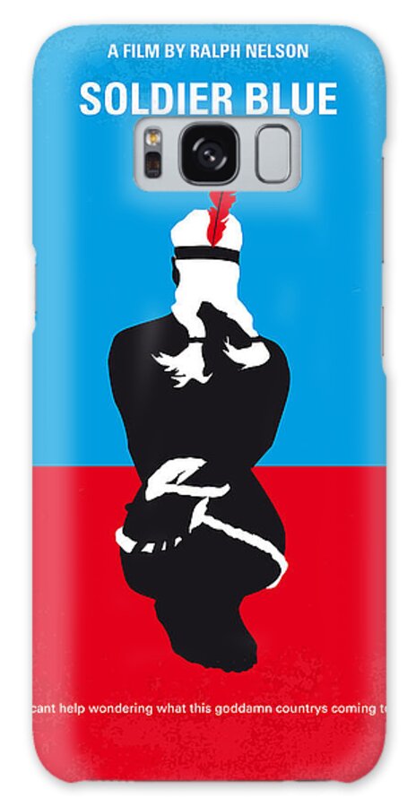 Soldier Blue Galaxy Case featuring the digital art No136 My SOLDIER BLUE minimal movie poster by Chungkong Art