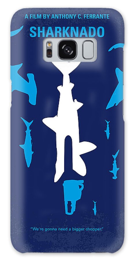 Sharknado Galaxy Case featuring the digital art No216 My Sharknado minimal movie poster by Chungkong Art