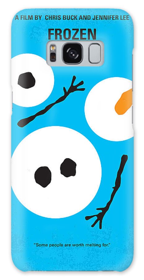 Frozen Galaxy Case featuring the digital art No396 My Frozen minimal movie poster by Chungkong Art