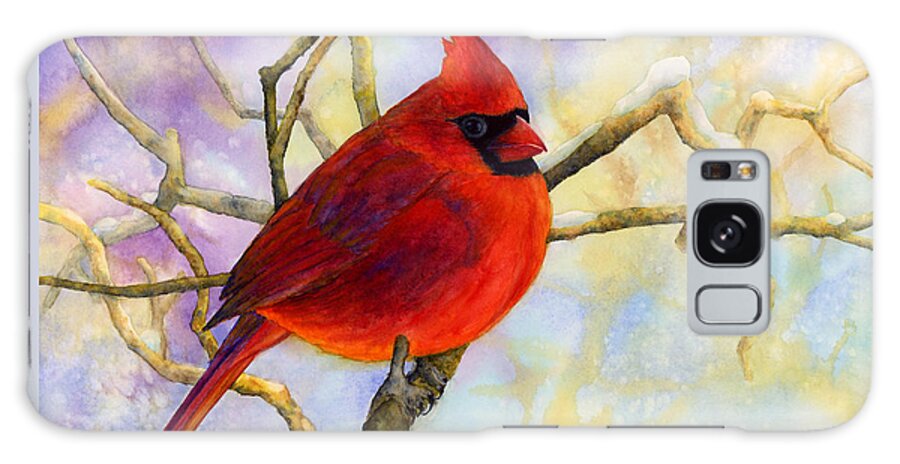 Cardinal Galaxy Case featuring the painting Northern Cardinal by Hailey E Herrera