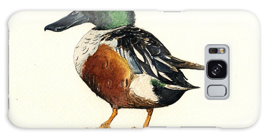 Northern Galaxy Case featuring the painting Northern Shoveler by Juan Bosco
