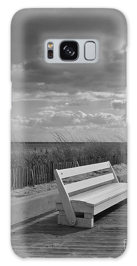 Black And White Galaxy Case featuring the photograph November On The Boardwalk by Arlene Carmel