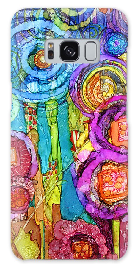 Abstract Galaxy Case featuring the painting Number VII by Vicki Baun Barry
