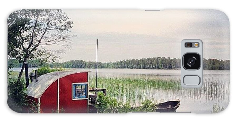 Summer Galaxy S8 Case featuring the photograph #nydala #nydalasjön #rödstuga #sjö by Carina Ro