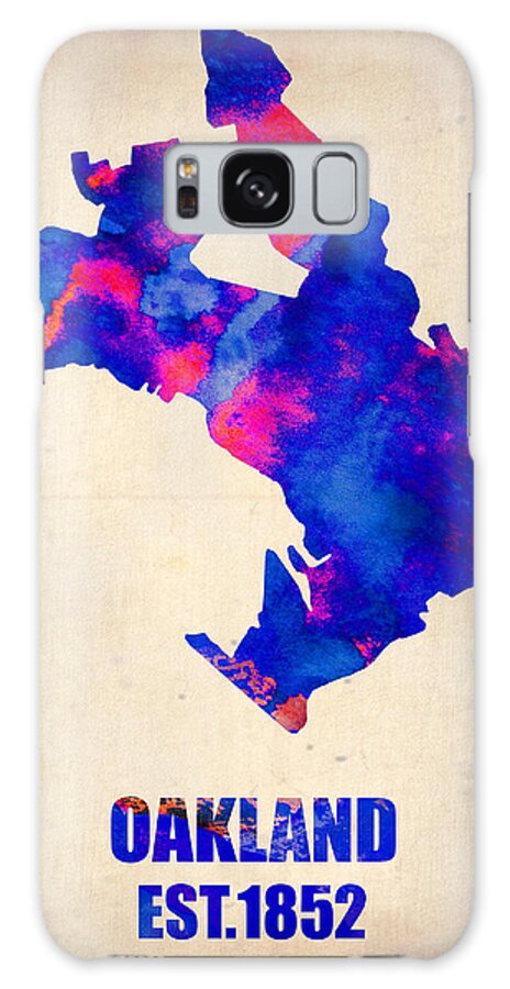Oakland Galaxy Case featuring the painting Oakland Watercolor Map by Naxart Studio