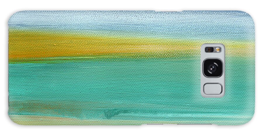 Abstract Galaxy Case featuring the painting Ocean Blue 3- Art by Linda Woods by Linda Woods