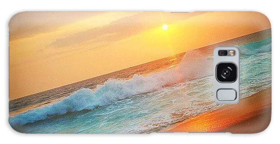 Beautiful Galaxy Case featuring the photograph Oceanic Sunset by Raimond Klavins