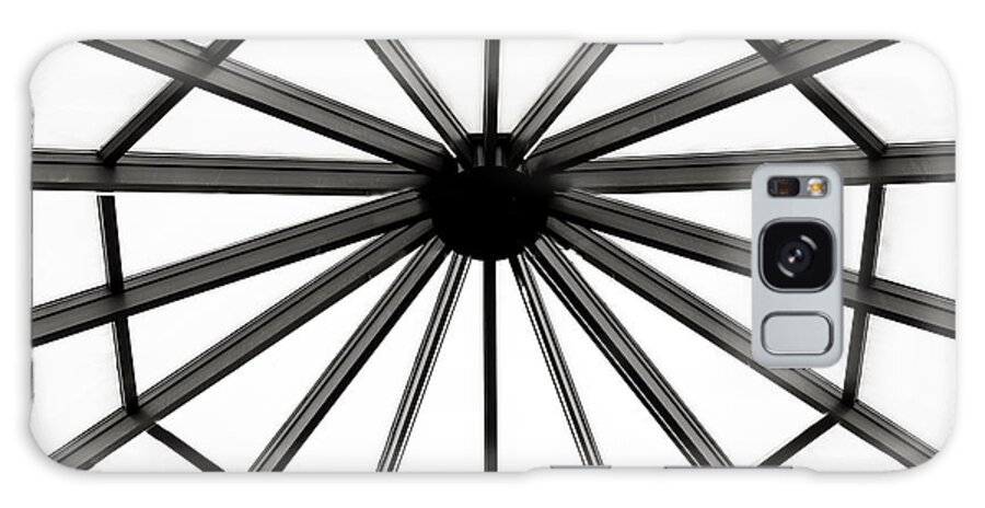 B&w Galaxy Case featuring the photograph Octagon Ceiling Glass Panels by Brett Engle