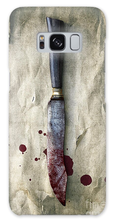 Abuse Galaxy Case featuring the photograph Old Bloody Knife by Carlos Caetano