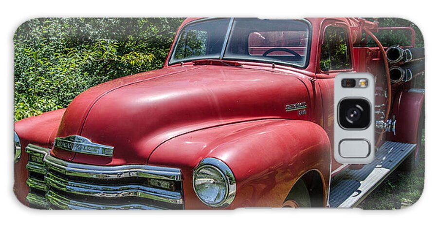 Chevy Galaxy Case featuring the photograph Old Chevy Fire Engine by Susan McMenamin