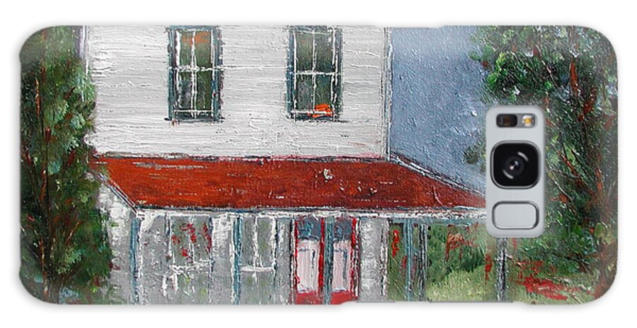 Farm House Galaxy Case featuring the painting Old Farm House by Anna Ruzsan