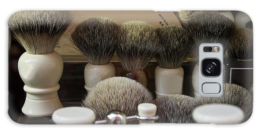 Retail Galaxy Case featuring the photograph Old Fashioned Mens Shaving Brushes by Gregory Adams