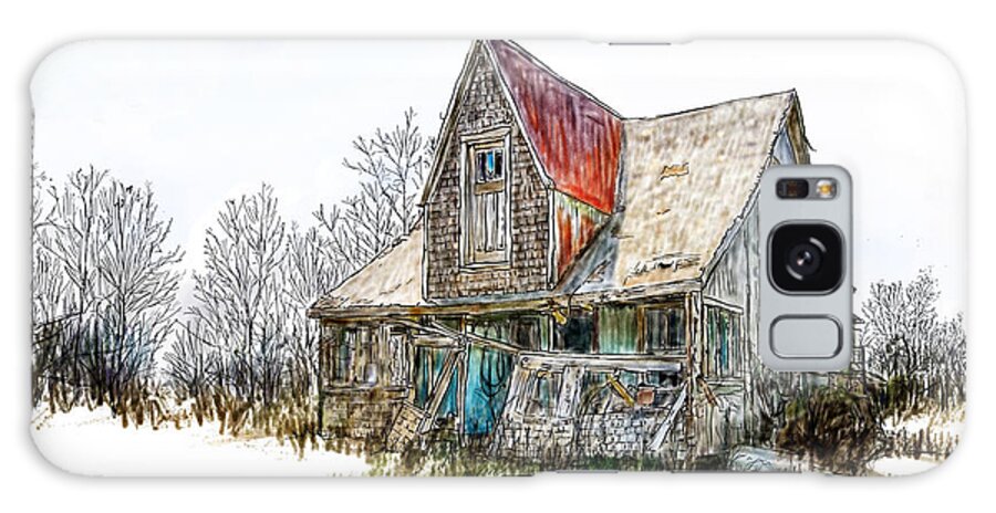 Abandoned Galaxy S8 Case featuring the digital art Old house by Debra Baldwin