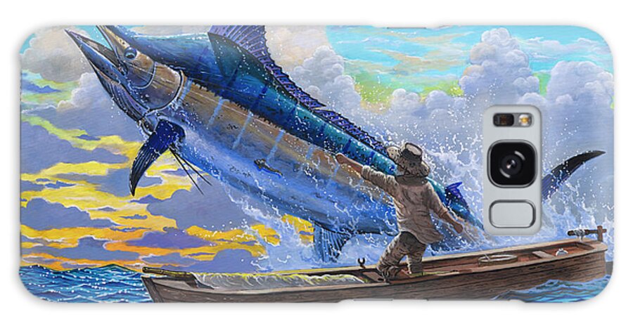 Marlin Galaxy Case featuring the painting Old Man and the Sea Off00133 by Carey Chen