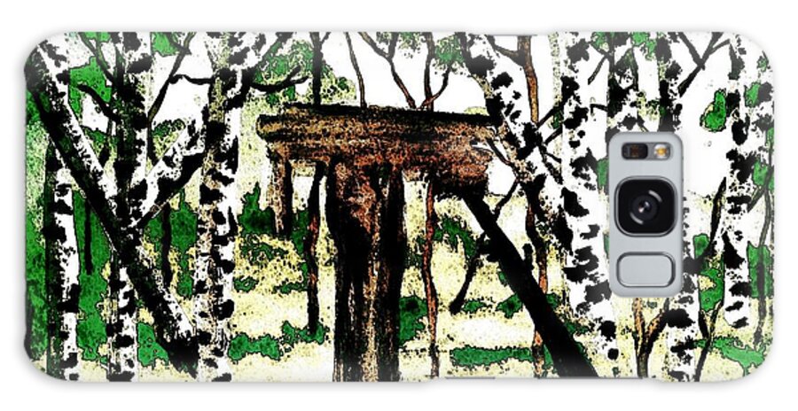 Forest Galaxy Case featuring the painting Old Obstacles by Denise Tomasura