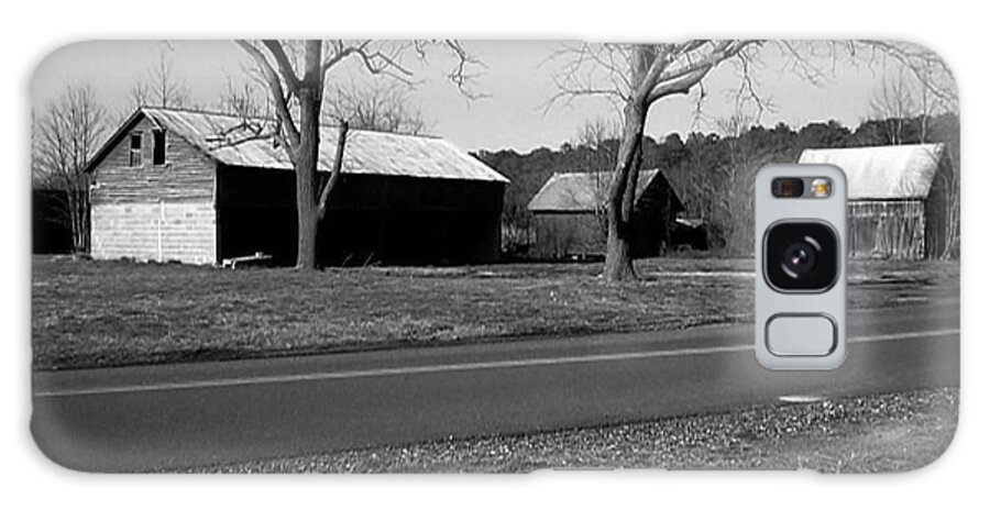  Galaxy Case featuring the photograph Old Red Barn In Black and White by Chris W Photography AKA Christian Wilson