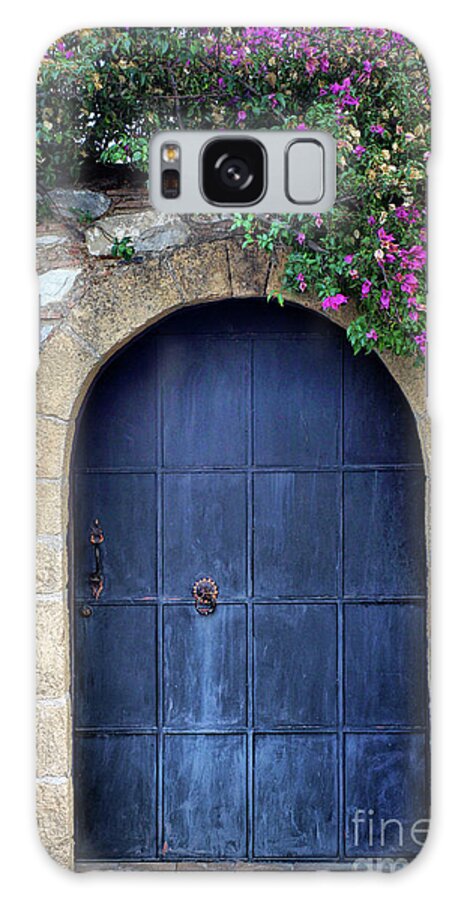 Aging Process Galaxy Case featuring the photograph Old Retro Wooden Blue Door by 79mtk