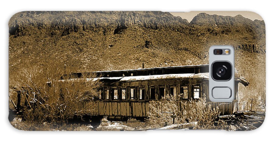 Old Tucson Galaxy Case featuring the photograph Old Tucson - Passenger Car by Mark Valentine