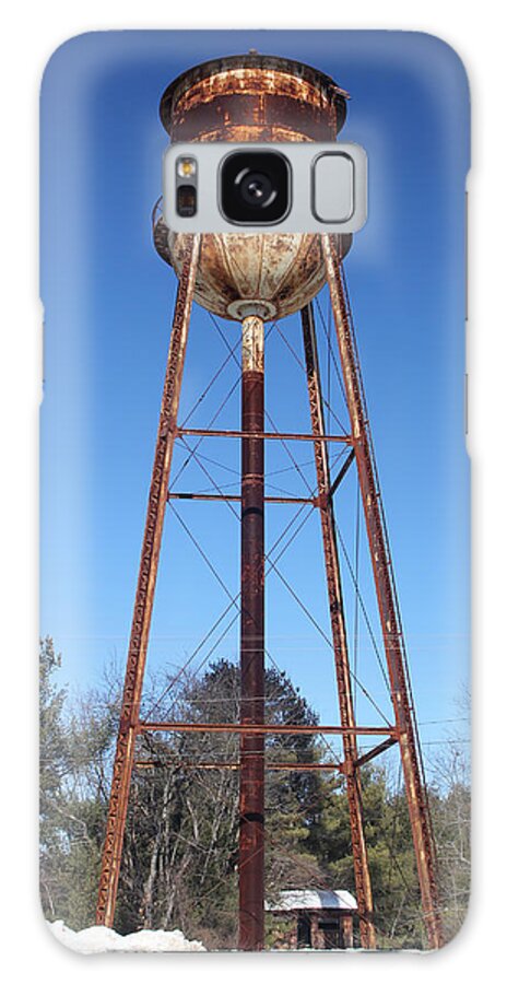Water Tower Galaxy Case featuring the photograph Old Water Tower and Moon by John Meader