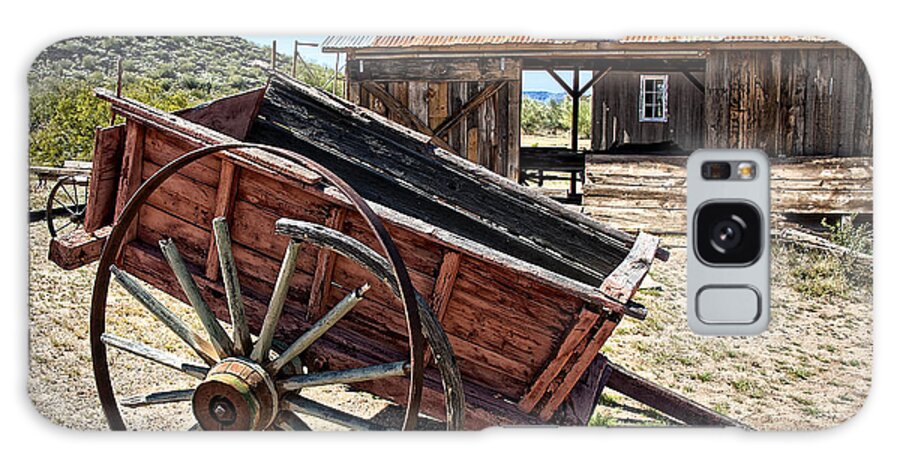 Lee Craig Galaxy Case featuring the photograph Old Wooden Lumber Cart by Lee Craig