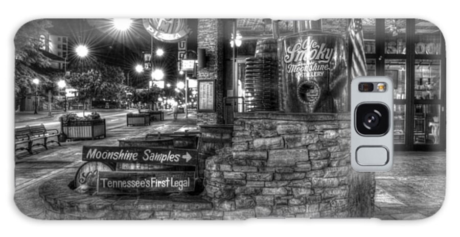 Old Smoky Tennessee Moonshine Distillery Galaxy Case featuring the photograph Ole Smoky Tennessee Moonshine in Black and White by Greg and Chrystal Mimbs