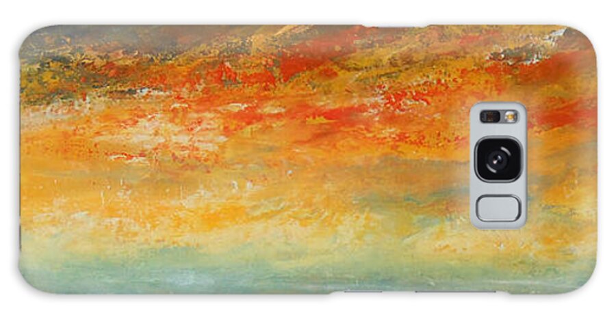 Abstract Galaxy Case featuring the painting On Fire by Jane See