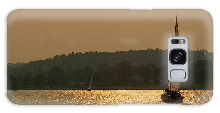 Lake Galaxy Case featuring the photograph On Golden Pond by Carolyn Jacob
