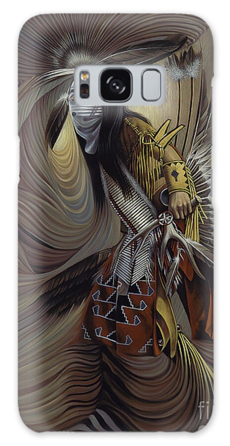 Native-american Galaxy Case featuring the painting On Sacred Ground Series IIl by Ricardo Chavez-Mendez